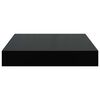 vidaXL Floating Wall Shelves 2 pcs High Gloss Black 23x23.5x3.8 cm MDF