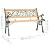 vidaXL Garden Bench 122 cm Solid Firwood