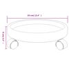 vidaXL Plant Trolleys with Wheels 2 pcs Grey Diameter 34 cm 35 kg