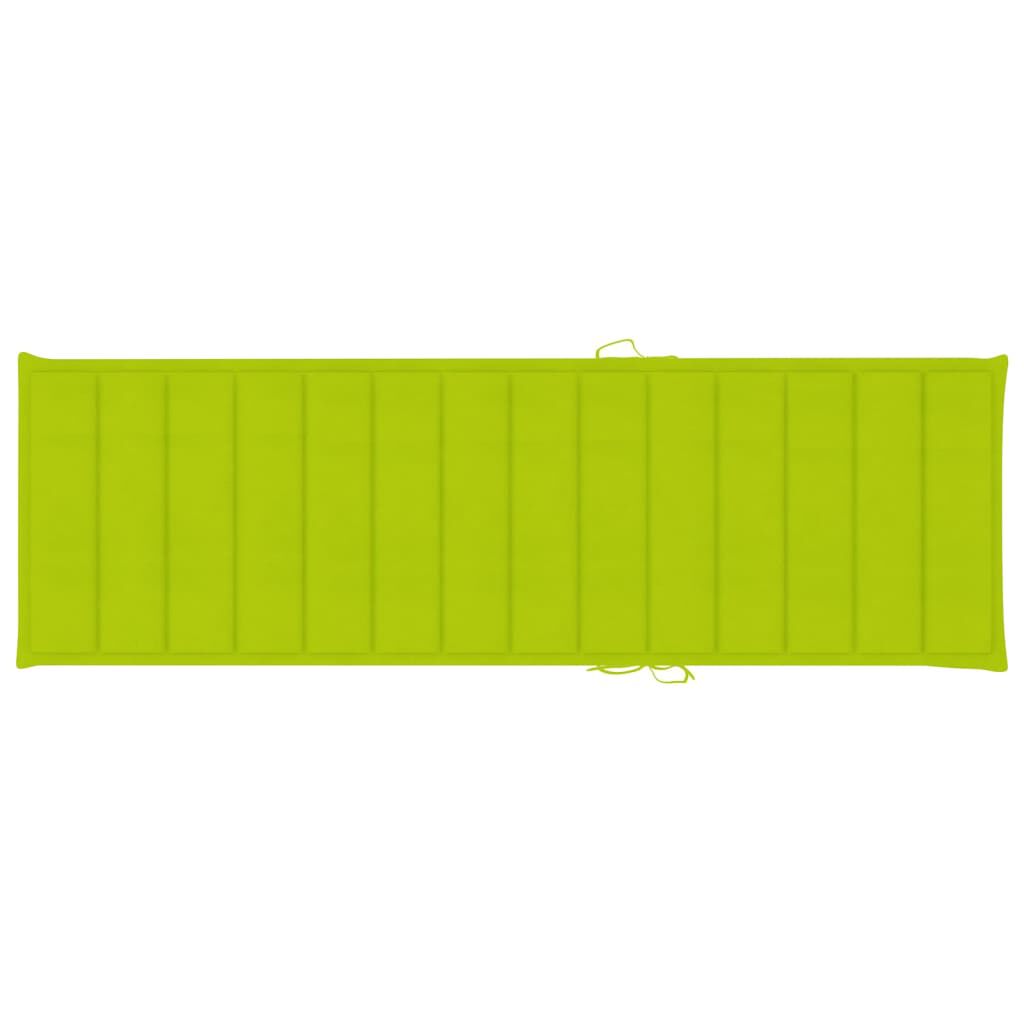 vidaXL Garden Sun Lounger with Cushion Solid Acacia Wood