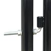 vidaXL Black Single Door Fence Gate 100x125 cm