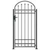 vidaXL Fence Gate Grey 102 x 200 cm Steel