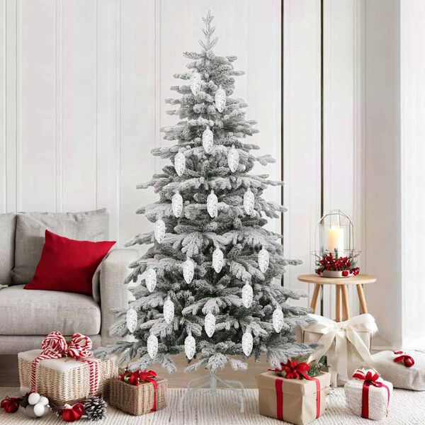 vidaXL Christmas Tree Decoration 40 pcs Silver