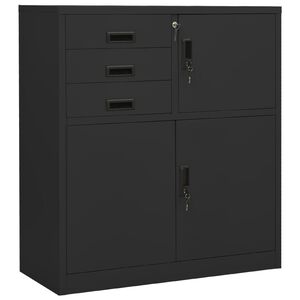 vidaXL Office Cabinet Anthracite 90x40x102 cm Steel