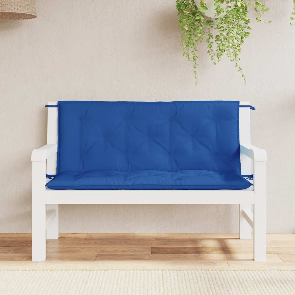 vidaXL Garden Bench Cushion Blue 120x(50+50)x7cm Oxford Fabric