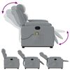 vidaXL Stand up Massage Recliner Chair Light Grey Fabric