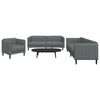 vidaXL 3 Piece Sofa Set Dark Grey Fabric