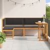 vidaXL Garden Bench Set 3 pcs Brown Solid Acacia Wood