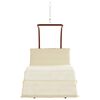 vidaXL Swing Chair with Cushion Fabric and Solid Wood Poplar