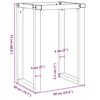 vidaXL Dining Table Legs O-Frame 60x50x73 cm Steel