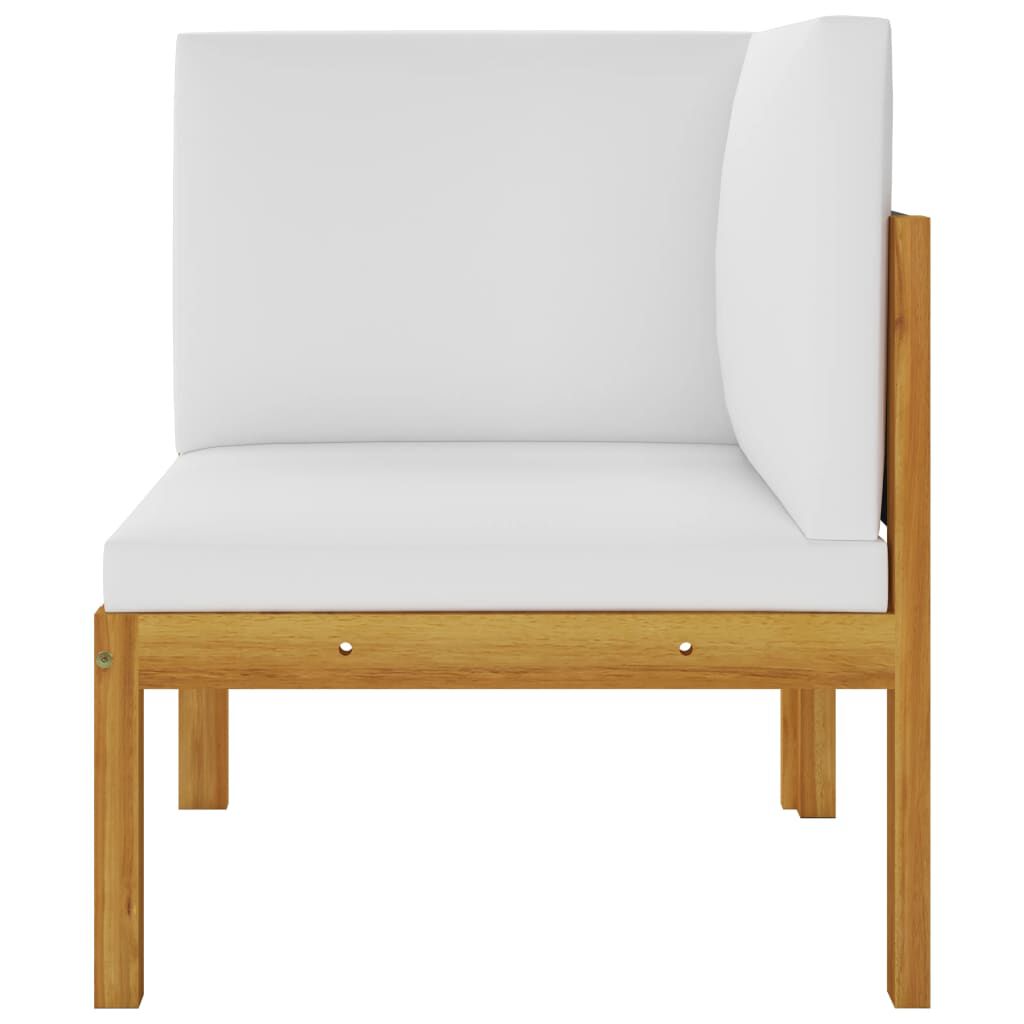 vidaXL 2-seater Garden Bench with Cushions Solid Acacia Wood