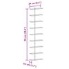 vidaXL Wall-mounted Wine Rack for 9 Bottles White Iron