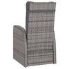 vidaXL 7 Piece Outdoor Dining Set with Cushions Poly Rattan Grey