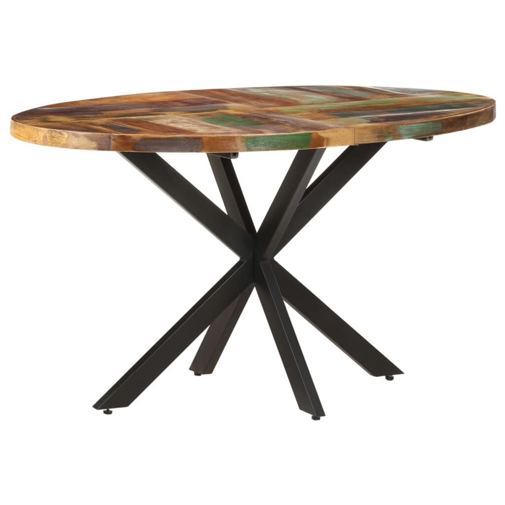 vidaXL Dining Table 140x80x75 cm Solid Reclaimed Wood