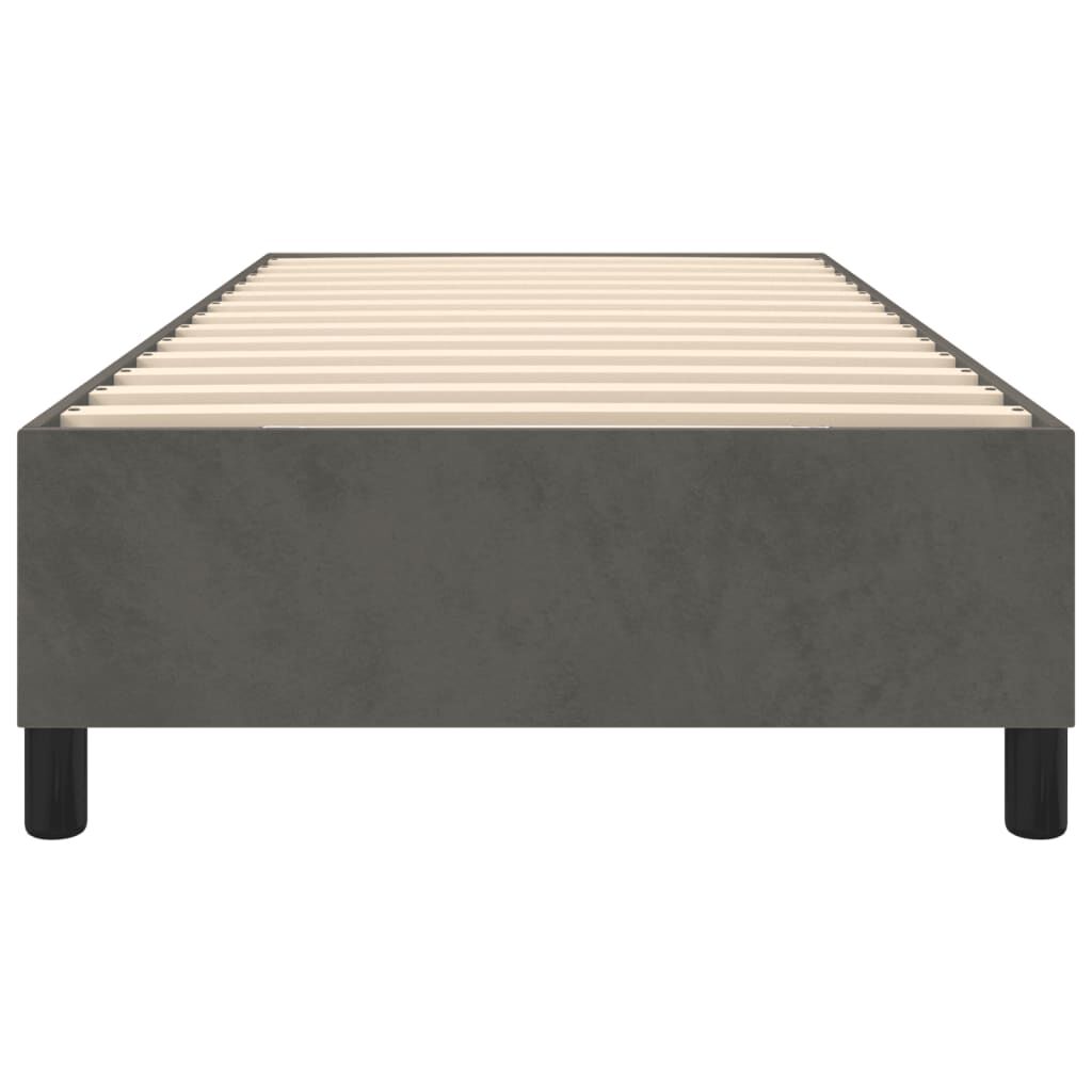 vidaXL Bed Frame without Mattress Dark Grey Twin XL Velvet (US Only)