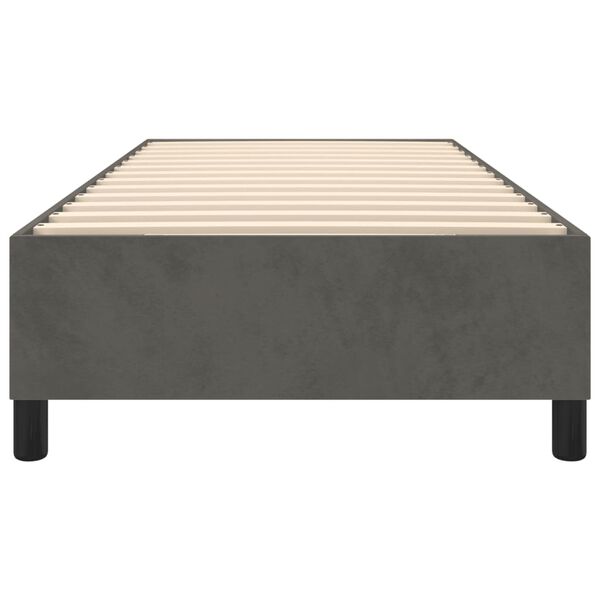 vidaXL Bed Frame without Mattress Dark Grey Twin XL Velvet (US Only)