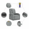 vidaXL Electric Massage Recliner Chair Light Grey Fabric
