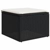 vidaXL 5 Piece Garden Sofa Set with Cushions Black Poly Rattan