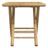 vidaXL 3 Piece Folding Bistro set with Cream White Cushions Bamboo