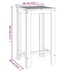 vidaXL Garden Bar Table 60x60x105 cm Solid Wood Acacia