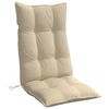 vidaXL Highback Chair Cushions 4 pcs Beige Oxford Fabric
