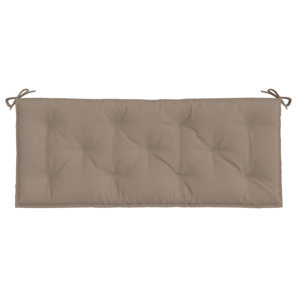 vidaXL Garden Bench Cushions 2 pcs Taupe 120x50x7 cm Oxford Fabric