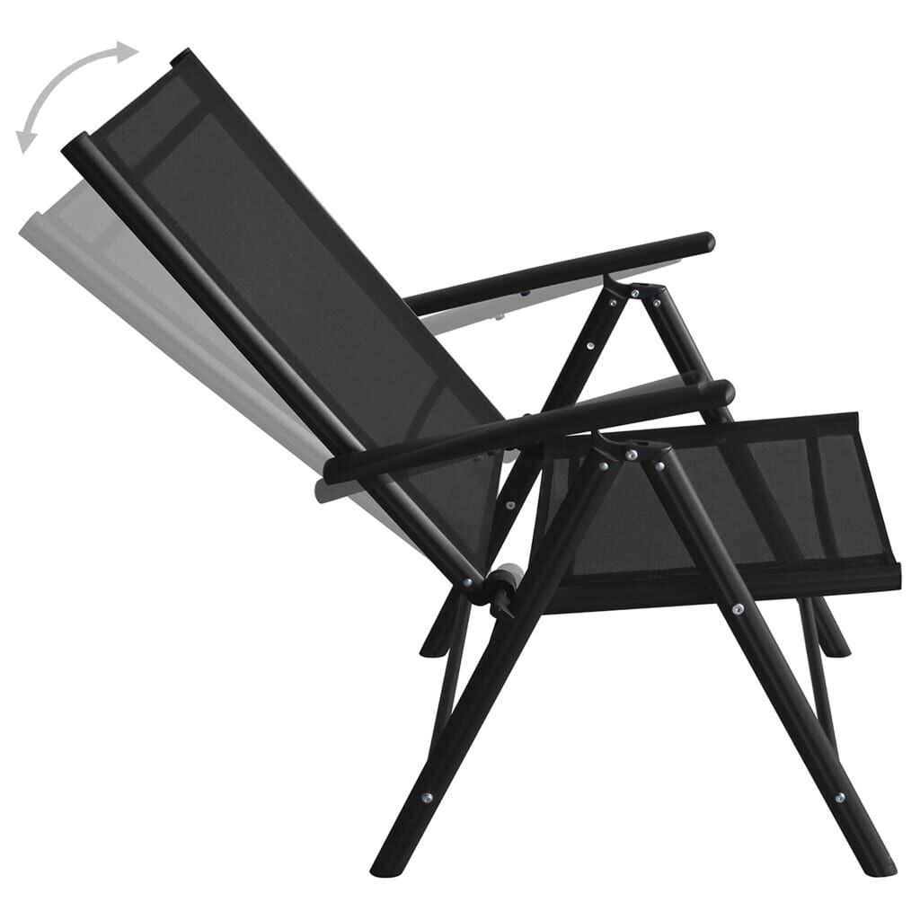 vidaXL 5 Piece Outdoor Dining Set Aluminium and WPC Black