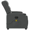 vidaXL Electric Massage Recliner Chair Dark Grey Fabric