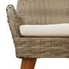 vidaXL Garden Dining Set with Cushion 9 pcs Beige Poly Rattan