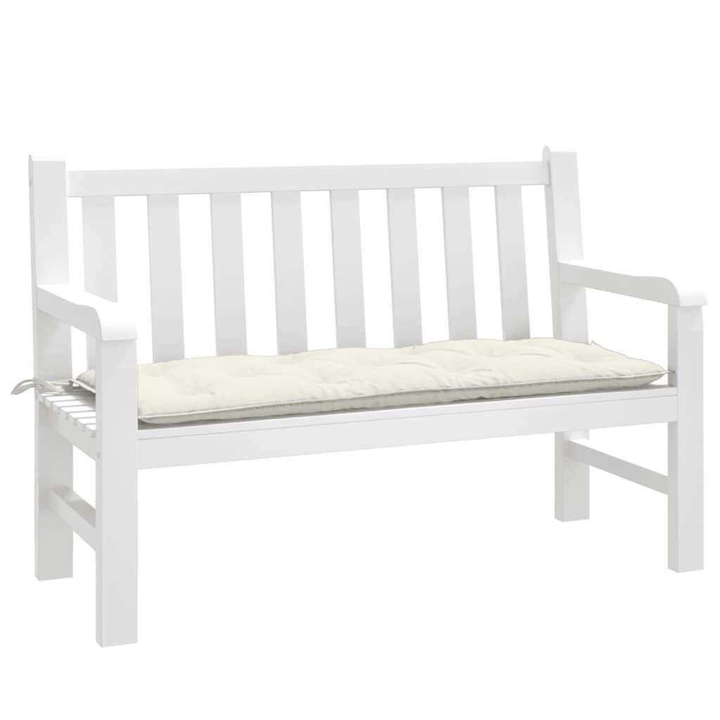 vidaXL Garden Bench Cushion Melange Cream 120x50x7 cm Fabric