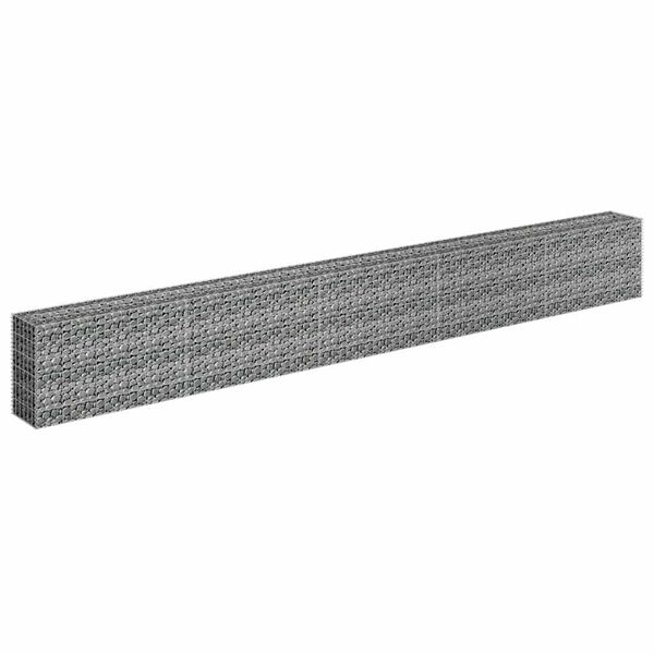 vidaXL Gabion Raised Bed Galvanised Steel 450x30x60 cm