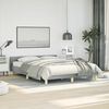 vidaXL Bed Frame without Mattress Light Grey Queen Fabric