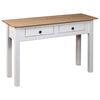 vidaXL Console Table White 110x40x72 cm Solid Pine Wood Panama Range
