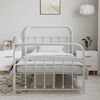 vidaXL Metal Bed Frame without Mattress with Footboard White 100x190cm
