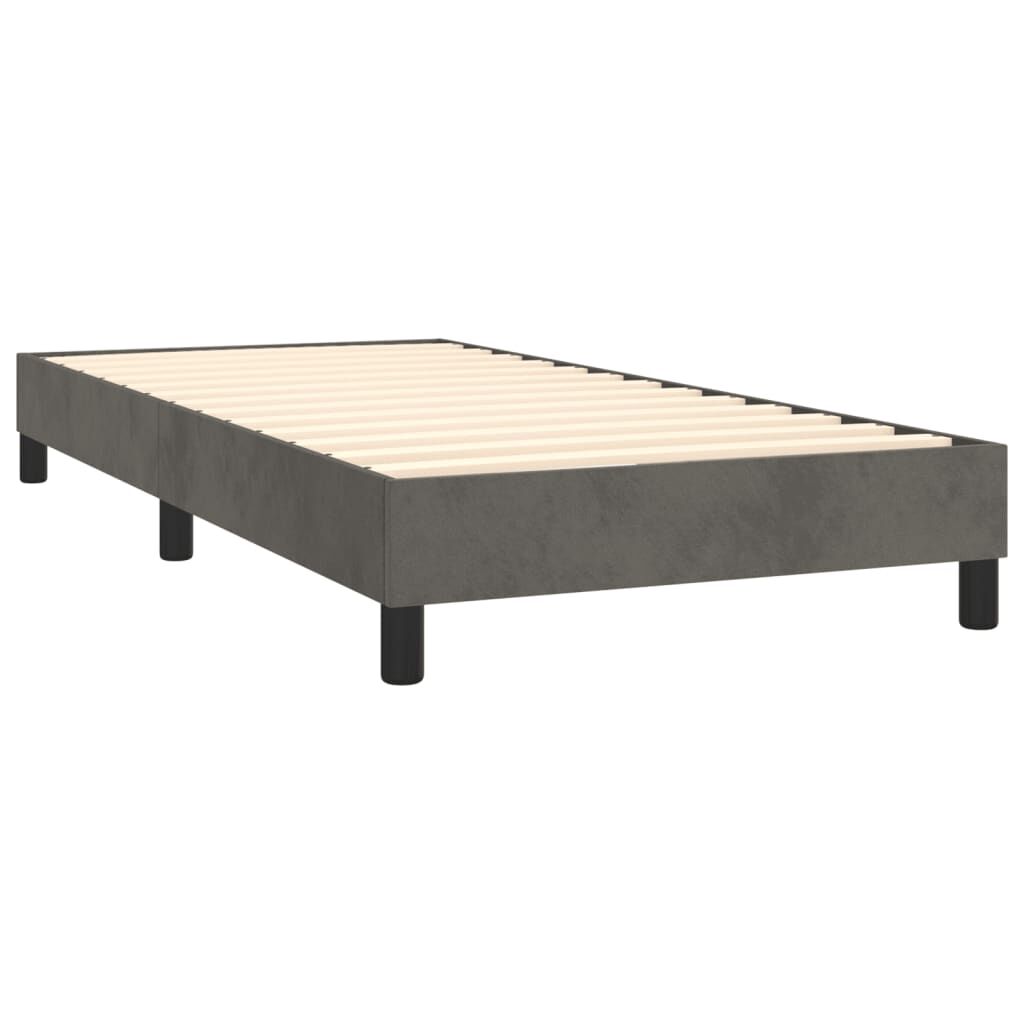 vidaXL Bed Frame without Mattress Dark Grey Twin XL Velvet (US Only)