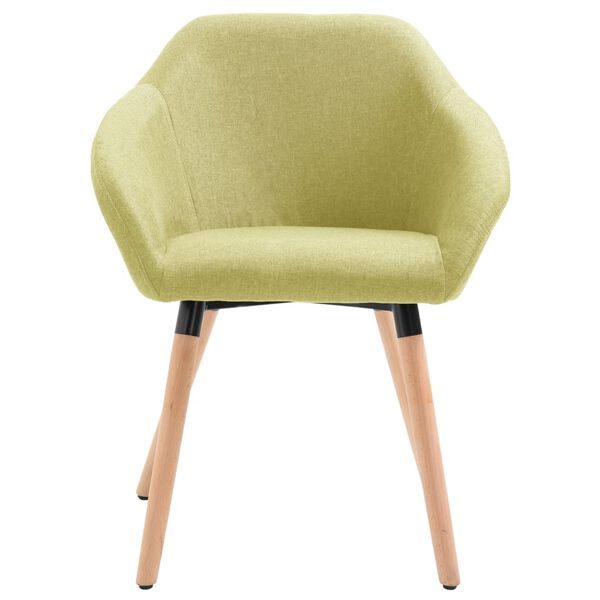 vidaXL Dining Chairs 4 pcs Green Fabric