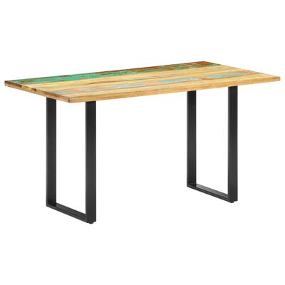 vidaXL Dining Table 140x70x76 cm Solid Reclaimed Wood