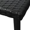 vidaXL Sun Lounger with Cushion & Table Poly Rattan Black