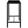 vidaXL Garden Bar Table Black 130x60x110 cm Poly Rattan and Glass