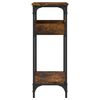 vidaXL Console Table with Shelf Smoked Oak 75x29x75cm Engineered Wood