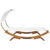 vidaXL Outdoor Lounge Bed with Canopy 165x203x126 cm Solid Bent Wood Cream