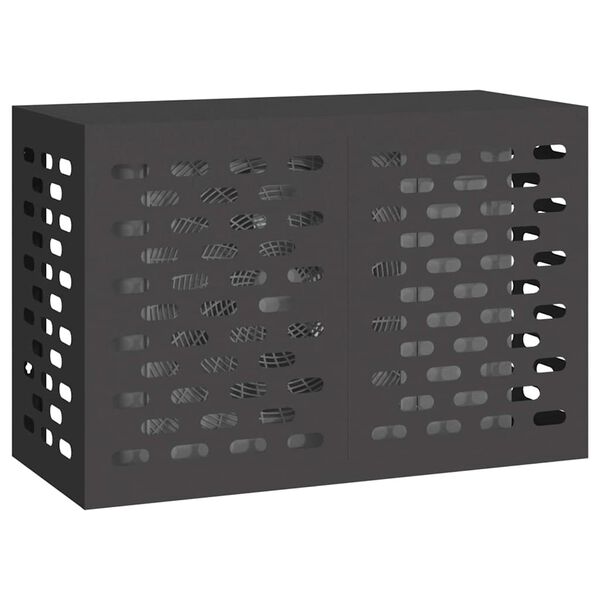 vidaXL Air Conditioner Cover Black 90 x 40 x 60 cm Steel