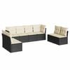 vidaXL 8 Piece Garden Sofa Set with Cushions Black Poly Rattan