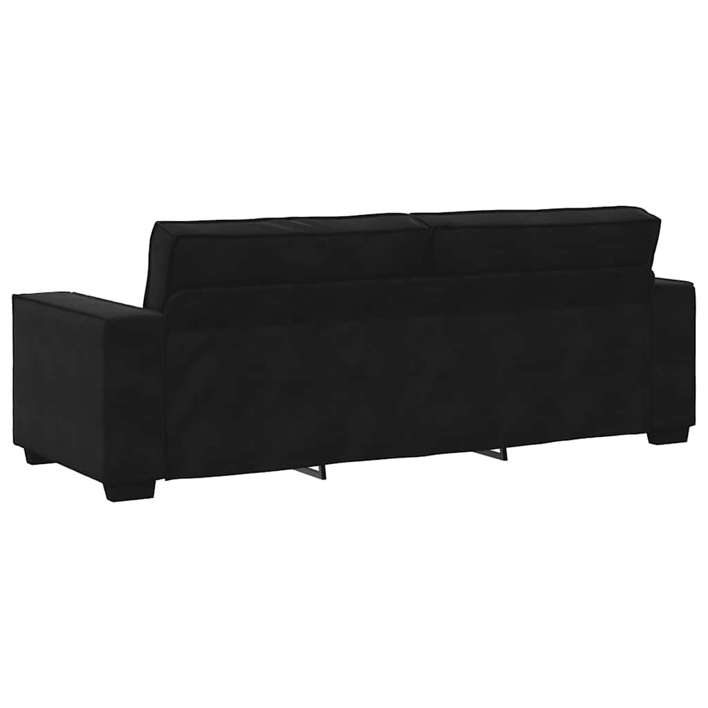vidaXL 2 Piece Sofa Set with Cushions Black Velvet