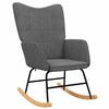 vidaXL Rocking Chair with a Stool Dark Grey Fabric