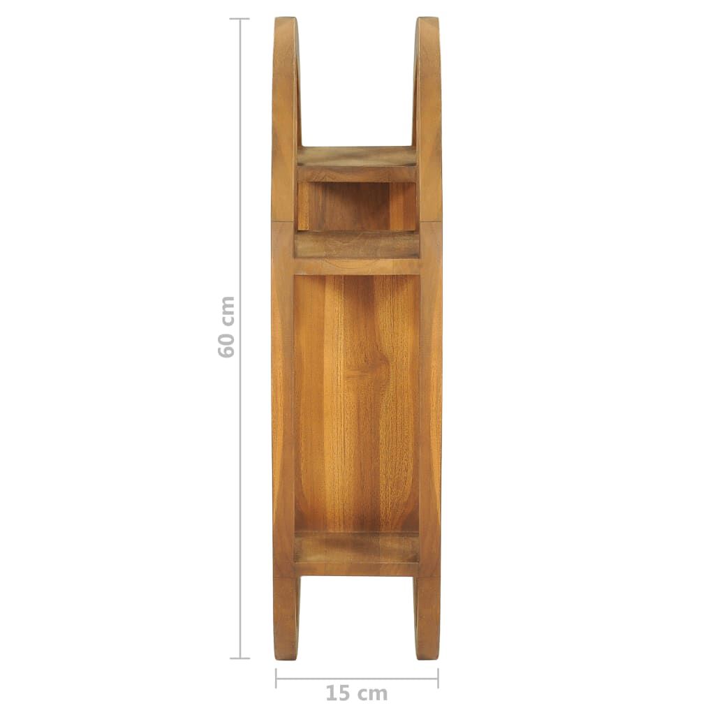 vidaXL Yin Yang Wall Shelf 60x15x60 cm Solid Teak Wood