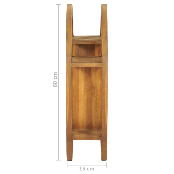 vidaXL Yin Yang Wall Shelf 60x15x60 cm Solid Teak Wood