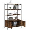 vidaXL Bookcase 3-Tier Smoked Oak 70x30x109.5 cm Engineered Wood