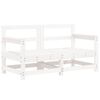 vidaXL 7 Piece Garden Lounge Set White Solid Wood Pine