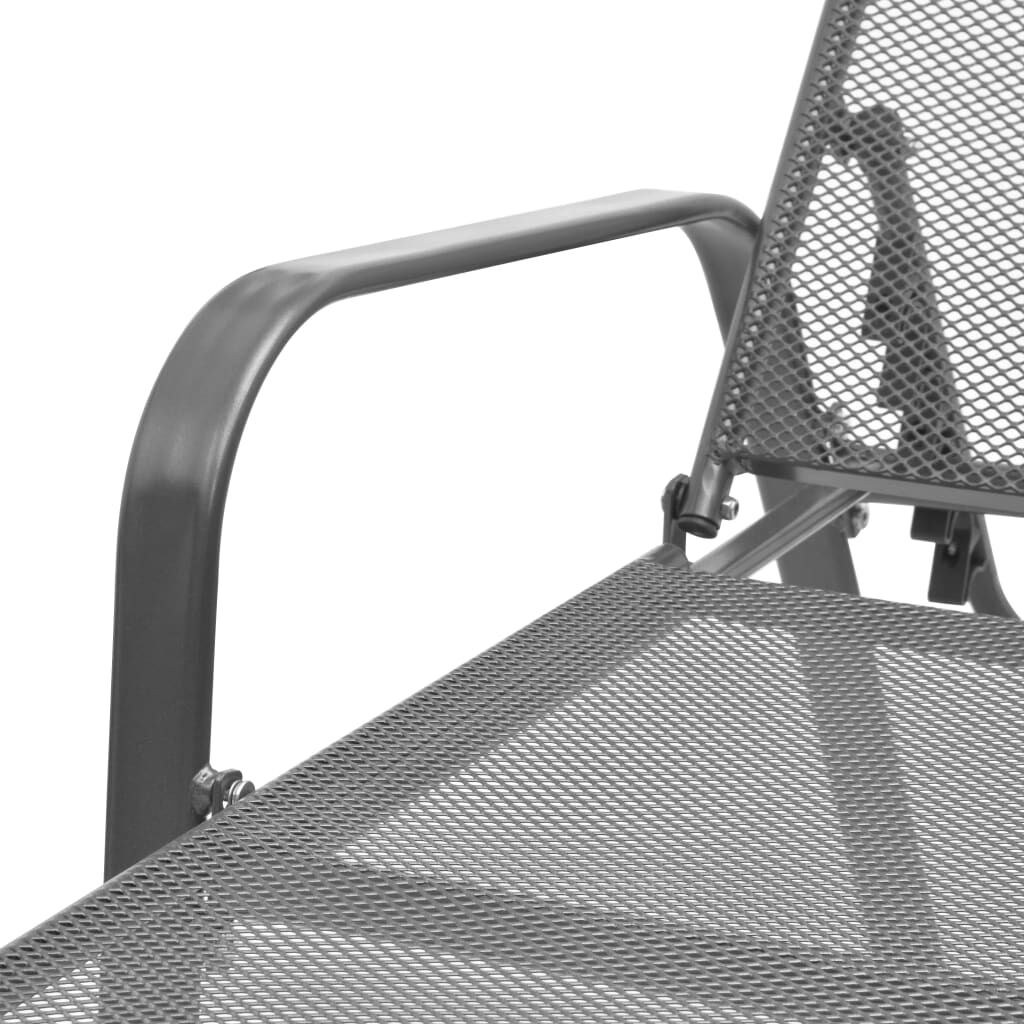 vidaXL Sun Lounger Steel Anthracite